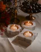 Banswara Marble Candleholder Trio