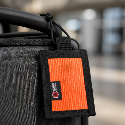 Recycled Firehose Luggage Tag — Handmade in the USA