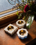 Banswara Marble Candleholder Trio