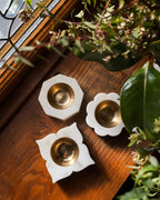 Banswara Marble Candleholder Trio