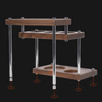 Walnut Espresso Station Organizer – Multi-Tier Coffee Bar Storage