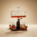 Maritime Sailboat Whiskey Decanter Set