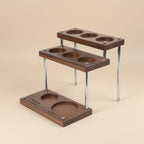 Walnut Espresso Station Organizer – Multi-Tier Coffee Bar Storage